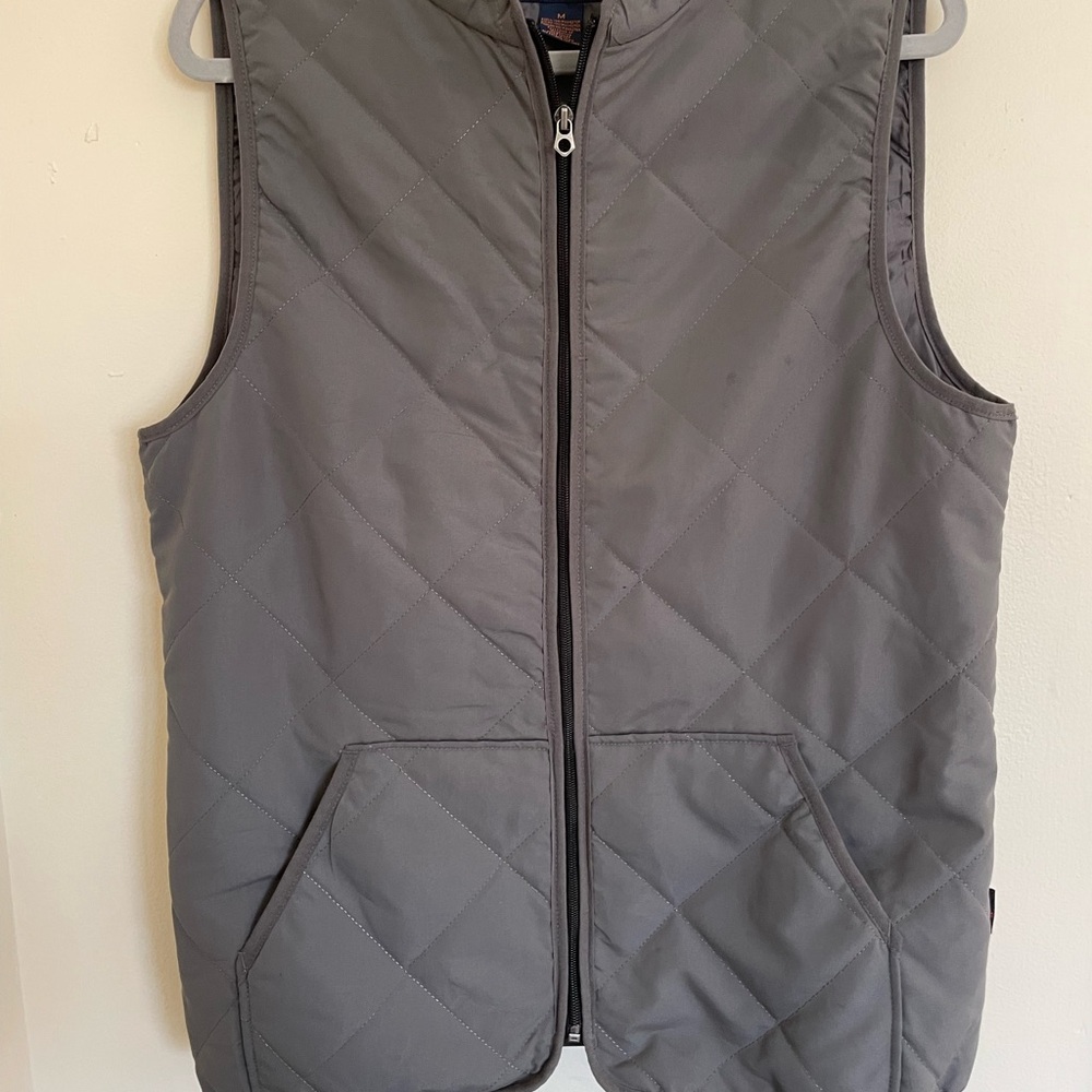 Men's Gray Quilted Vest